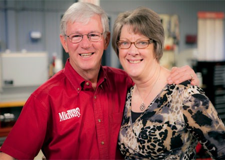 Larry and Brenda Potterfield, owners of MidwayUSA Larry and Brenda Potterfield, owners of MidwayUSA