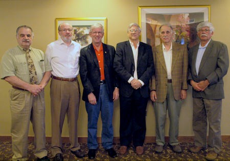 (Left to Right) Original Mid-Missouri FNRA Committee Members Jim Joy, Dick Thomas, Larry Potterfield, John McGee, Tom Mendenhall, Bob Heidenreich (photo courtesy of NRA Field Operations Division) (Left to Right) Original Mid-Missouri FNRA Committee Members Jim Joy, Dick Thomas, Larry Potterfield, John McGee, Tom Mendenhall, Bob Heidenreich (photo courtesy of NRA Field Operations Division)