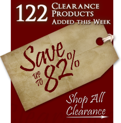 122 Products added to Clearance this week - Save up to 82%
