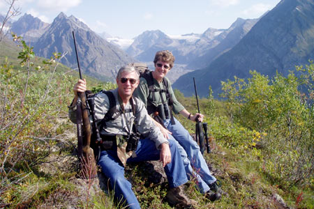 Larry and Brenda high in sheep country.