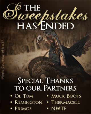 Turkey Hunting Gear Sweepstakes Has Ended.