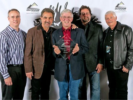 From left to right: Director Tim Cremin, Host and Producer Joe Mantegna, MidwayUSA Founder and CEO Larry Potterfield, Producer Dan Ramm, Producer Michael Bane From left to right: Director Tim Cremin, Host and Producer Joe Mantegna, MidwayUSA Founder and CEO Larry Potterfield, Producer Dan Ramm, Producer Michael Bane