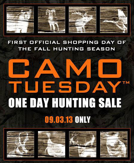 Camo Tuesday Returns September 3! Camo Tuesday Returns September 3!