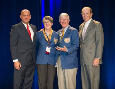Al Faber, President/CEO of the Baldrige Foundation, Larry and Brenda Potterfield, George Benson, Chair of the Board of Directors of the Baldrige Foundation Al Faber, President/CEO of the Baldrige Foundation, Larry and Brenda Potterfield, George Benson, Chair of the Board of Directors of the Baldrige Foundation