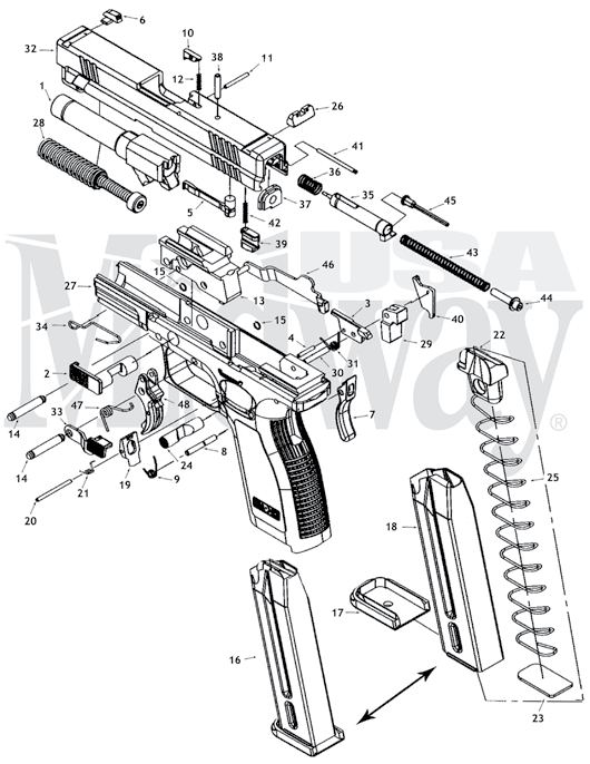 Springfield XD Service Schematic